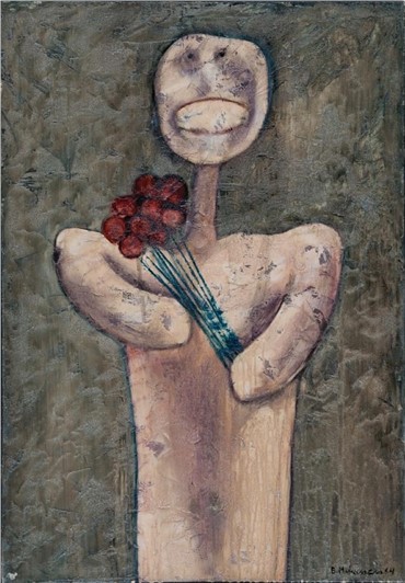Painting, Bahman Mohassess, Tryst, 1964, 17255