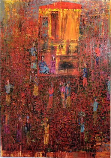 Painting, Reza Derakshani, Sunset Garden Party, , 21094
