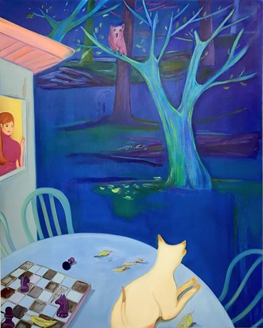Painting, Nastaran Shahbazi, Under The Moonlight, , 51441