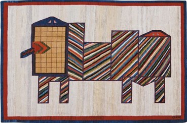 Painting, Parviz Tanavoli, Lion and White II, 1977, 83256