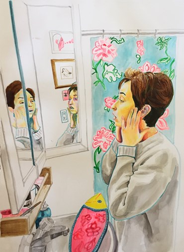 Painting, Makan Negahban, Reflections, 2017, 77110