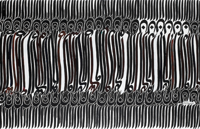 Charles Hossein Zenderoudi, Who's Watching, 1974