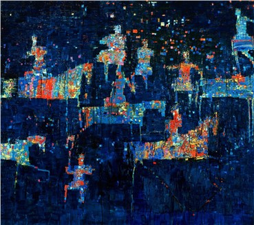 Painting, Reza Derakshani, Nocturnal Hunting, 2015, 19673