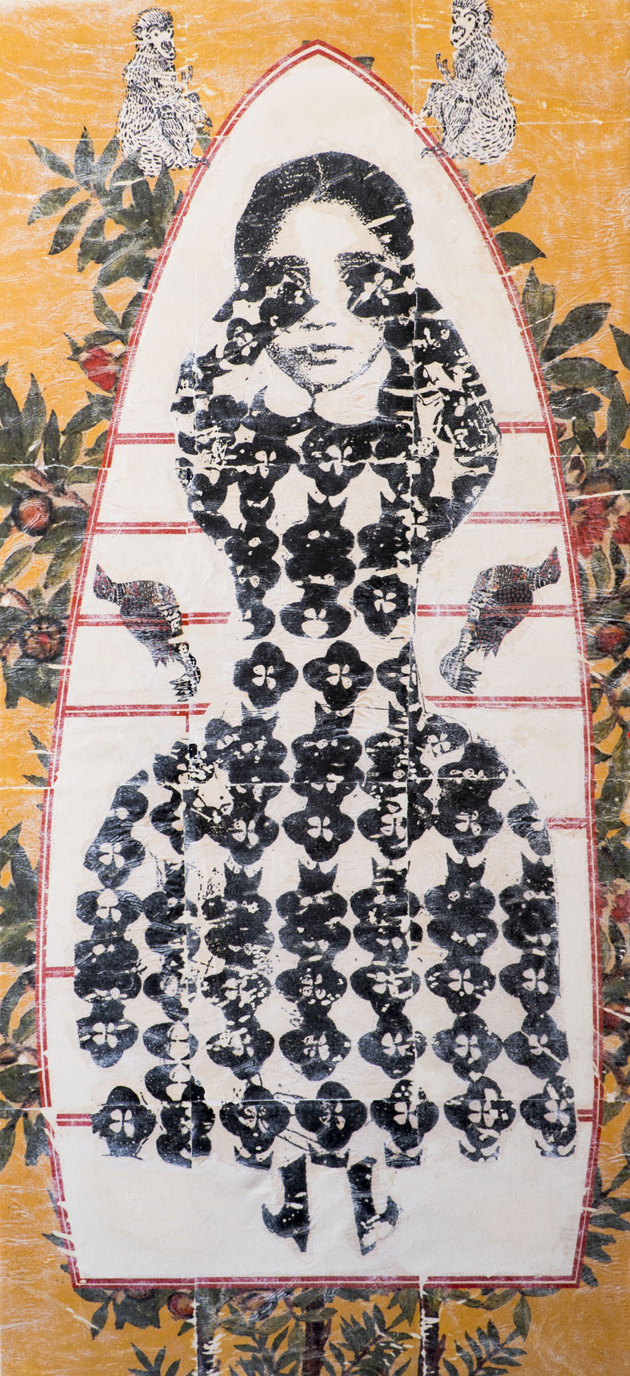 Mohammad Barrangi, Sleeping in the Boat (Dreamscape No.4), 2022