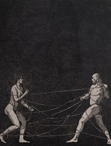 Painting, Nahid Haghighat, Struggle, 1975, 79484