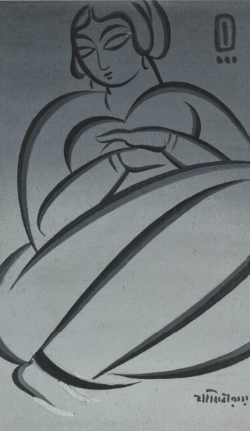 , Jamini Roy, Untitled (Woman), , 77000