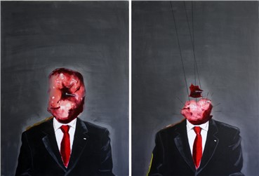 Painting, Vahid Jafarnejad, Small Man (Diptych), 2011, 2198