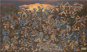 Painting, Amin Montazeri, Carnival’s Battle, 2016, 7883