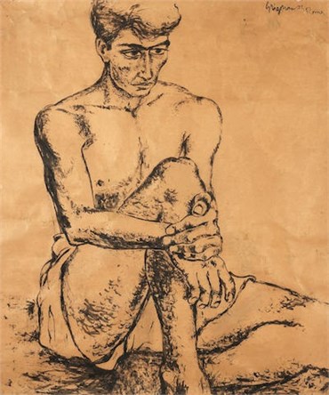 Painting, Marcos Grigorian, Study of a Male, 1952, 22541