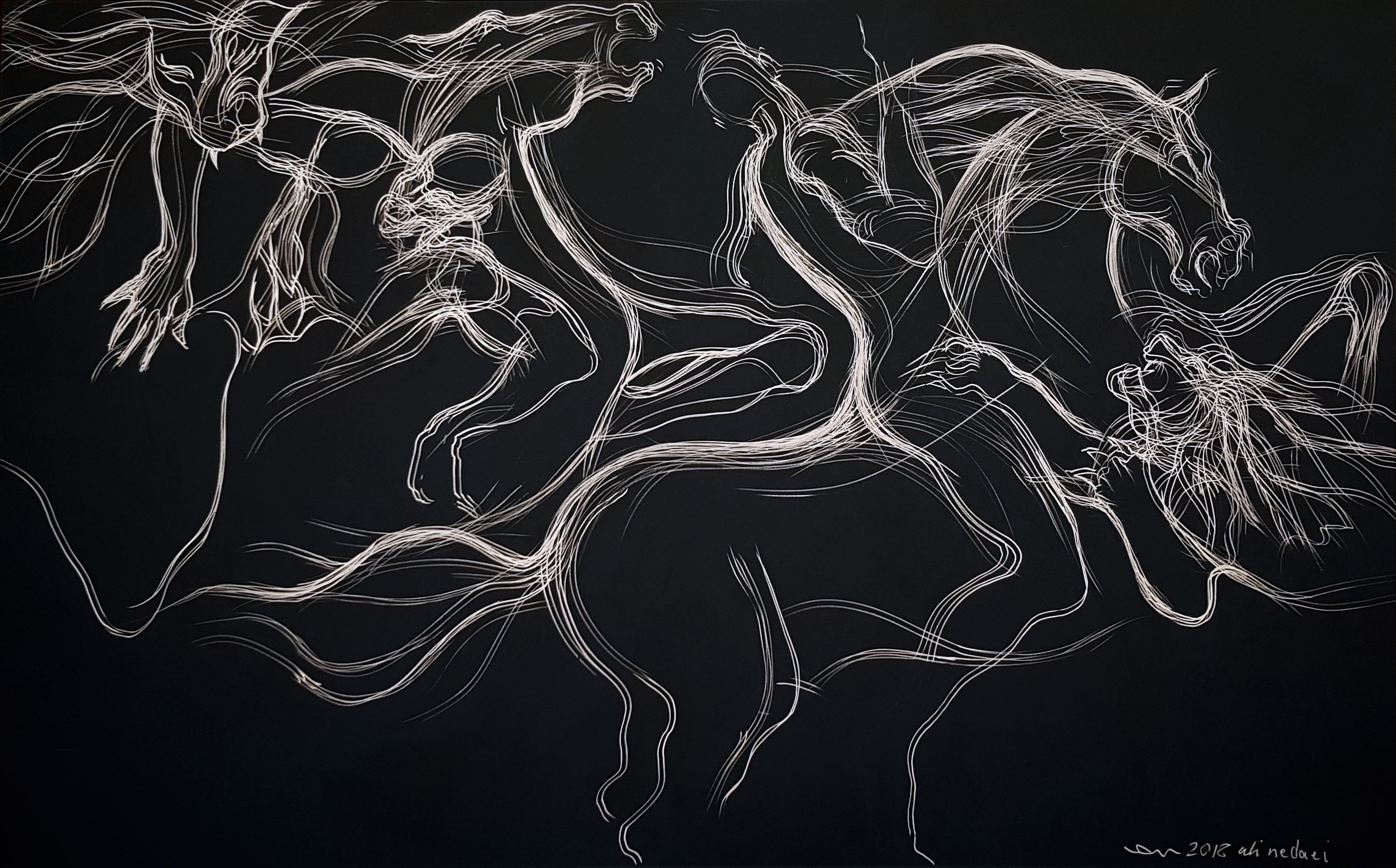Ali Nedaei, The Battle of Lion and Myth No. 3, 2018