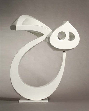 Sculpture, Parviz Tanavoli, White Heech, Nothing, 1970, 4328