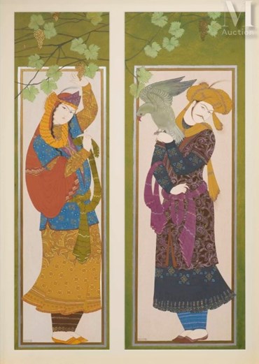 Painting, Farah Ossouli, Flame of the Heart Yār, , 82012