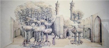 Painting, Faramarz Pilaram, Sepahsalar Mosque, 1983, 26336