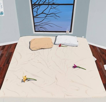 , Azadeh Nia, Flowers in Bed, 2023, 75273