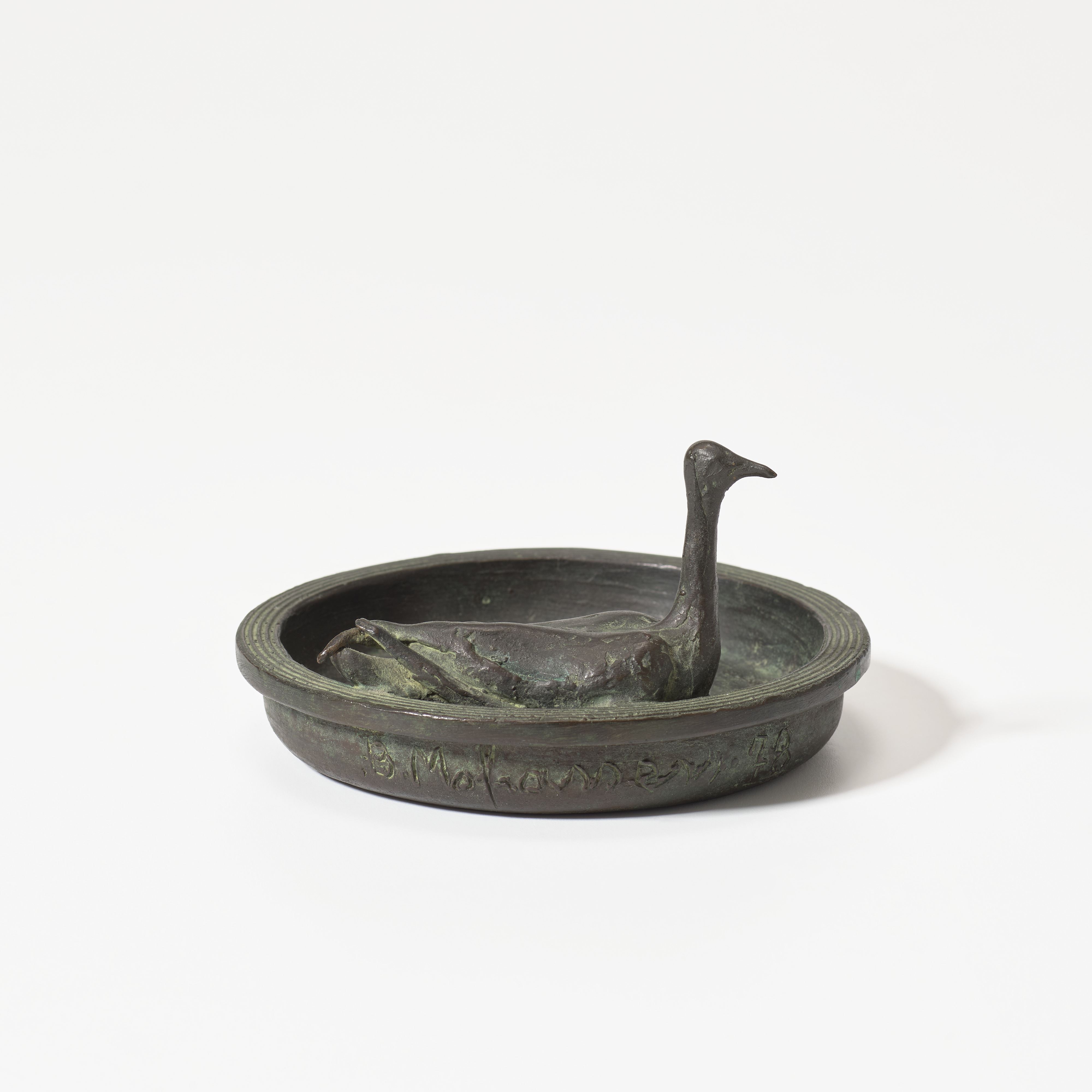 Bahman Mohassess, Bronze with Bird, 1978