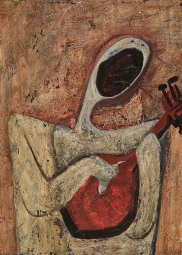 Painting, Bahman Mohassess, Untitled (Fifi with Guitare), 1964, 70791