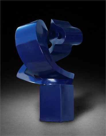 Sculpture, Parviz Tanavoli, Navy Blue Heech, 2002, 4323