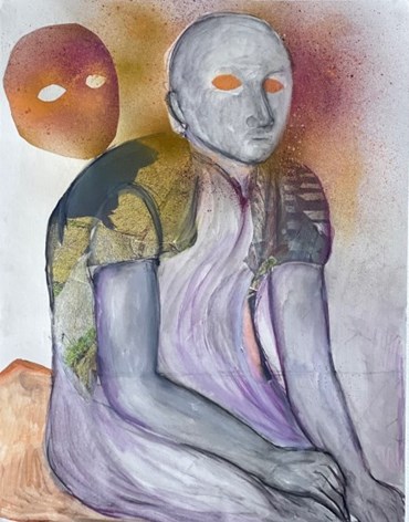 Mixed media, Atousa Bandeh, Waiting for the door to open, 2024, 76307