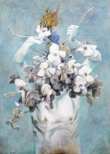 Painting, Omid Hallaj, Poet, 2003, 76511