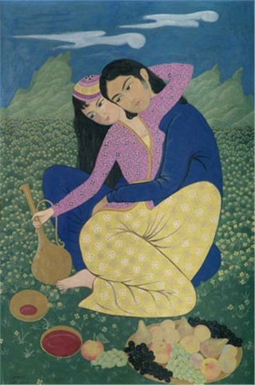 Painting, Mahmoud Javadipour, Lovers, 1958, 6712