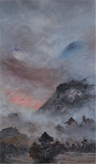 Painting, Nasser Assar, Paysage Sous La Brume (Misty Landscape), 1973, 4950