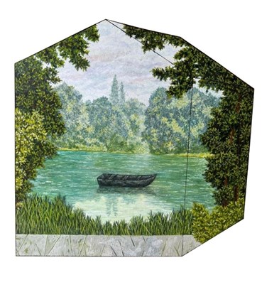 Painting, AmirHossein Bayani, Wandering Toward the Meaning of Home No.5, 2025, 80443