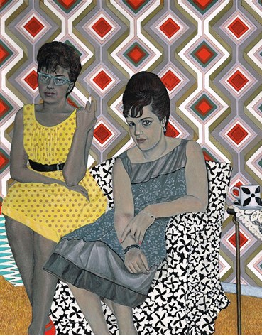 Painting, Soheila Sokhanvari, Two Serious Ladies, , 62738