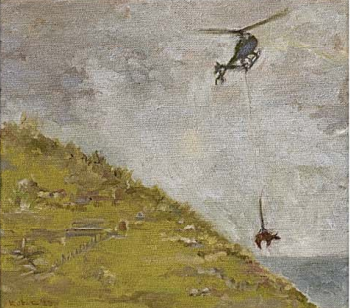 , Idlir Koka, Landscape with Helicopter and Cow, 2023, 71773