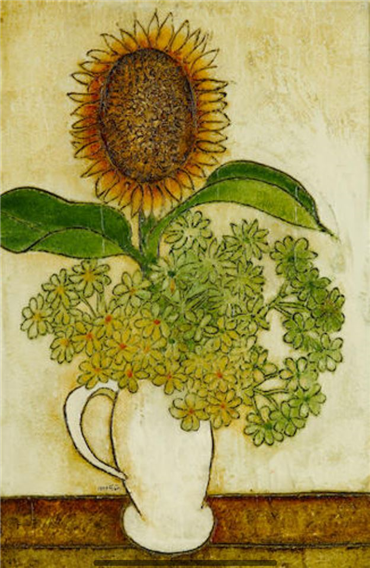 Painting, Parvaneh Etemadi, Sunflower, 1970, 4204