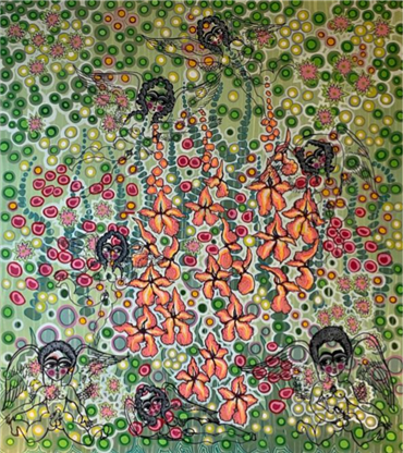 Painting, Hossein Edalatkhah, Garden of Eden, 2019, 25280