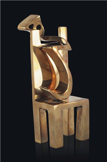 Sculpture, Parviz Tanavoli, Heech on Chair, 2000, 4269