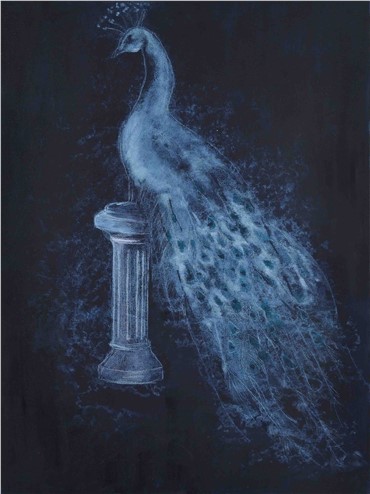 Painting, Avish Khebrezadeh, White Peacock, 2008, 8916