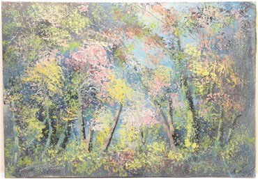 Painting, Manouchehr Niazi, Trees with a Splash of Colour, 1968, 22727