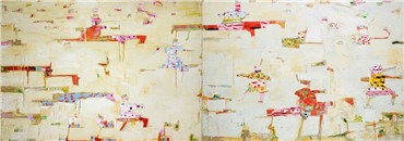 Painting, Reza Derakshani, Snow Hunt, 2017, 7697