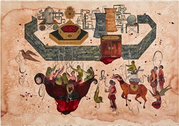 Works on paper, Shiva Ahmadi, Wall, 2017, 19879