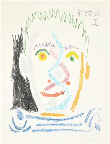 , Pablo Picasso, Tete d’homme au maillot raye, 1964, 22553