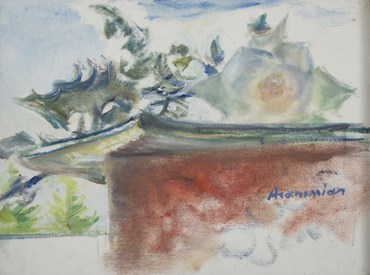 Painting, Alfonso Avanessian, Roof with Trees, , 60800