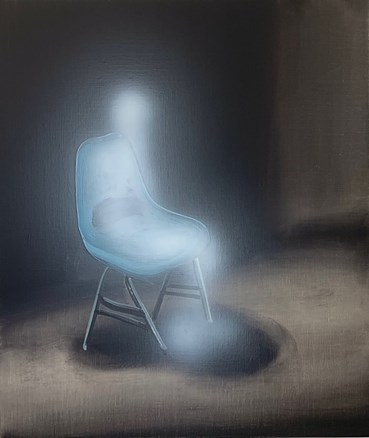 Painting, Tala Madani, Ghost Sitter (blue chair), 2020, 45727