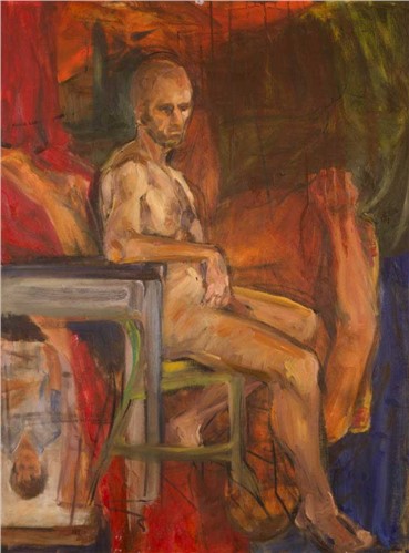 Painting, Tala Madani, Seated Nude, 2000, 7870