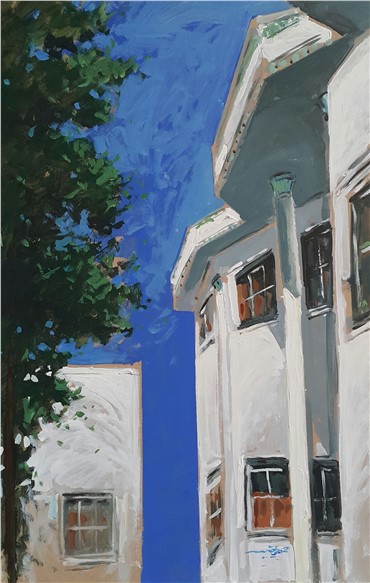 Painting, Arman Yaghoubpour, White House, 2017, 17245