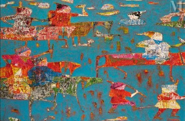 Painting, Reza Derakshani, Ocean Hunt, 2015, 82013