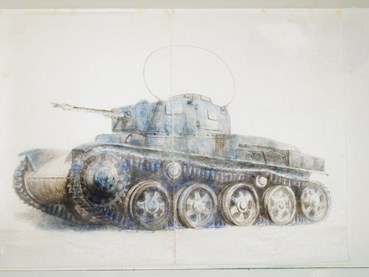 Drawing, Avish Khebrezadeh, Blue Tank, 2018, 40857