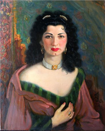 Painting, Jafar Petgar, Mrs Azodi Portrait, 1950, 6909