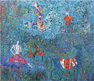 Painting, Reza Derakshani, Shirin and Khosrow, 2016, 19671