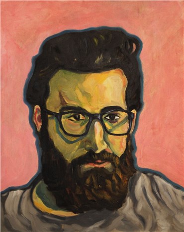Painting, Keiman Mahabadi, Self Portrait, 2014, 34338