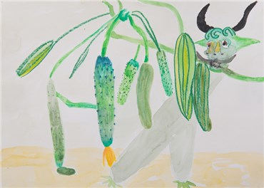 Painting, Elham Rokni, A Cucumber Branch, 2019, 25122