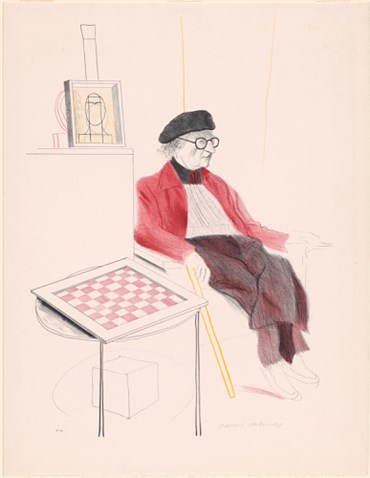 Drawing, David Hockney, Man Ray, 1976, 23764