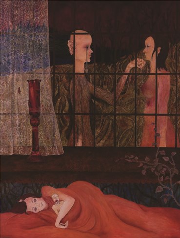Painting, Faxteh Shamsian, Dreaming Luna, 2022, 56679