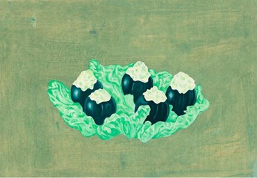 Painting, Minoo Yal Sohrabi, Stuffed Aubergines on a Bed Lettuce, 2020, 71008
