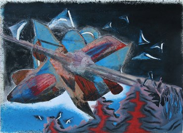 Painting, Ghazal Khatibi, A Landscape with a Burning Horizon, 2020, 37394